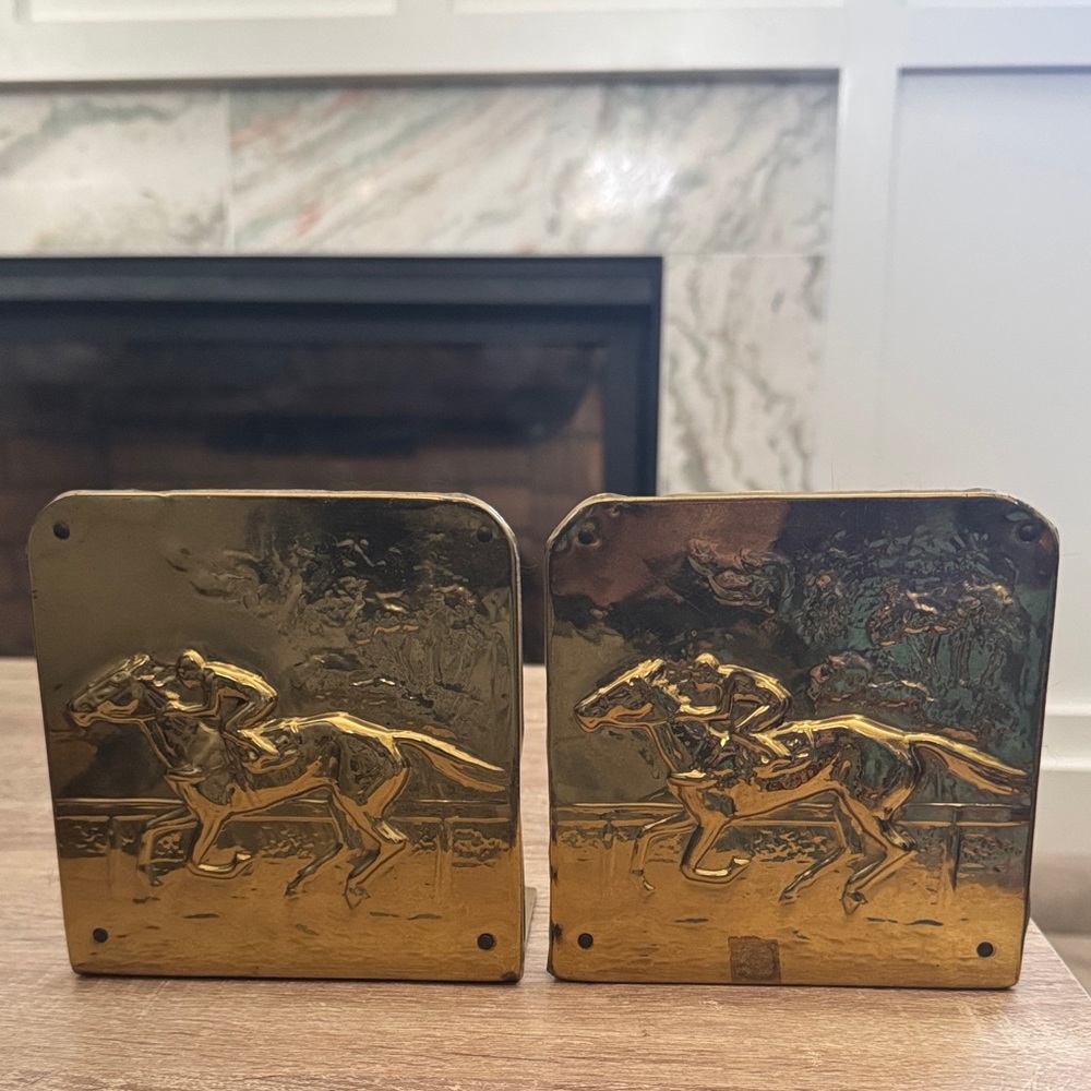 Vintage Horse and Jockey Bookends